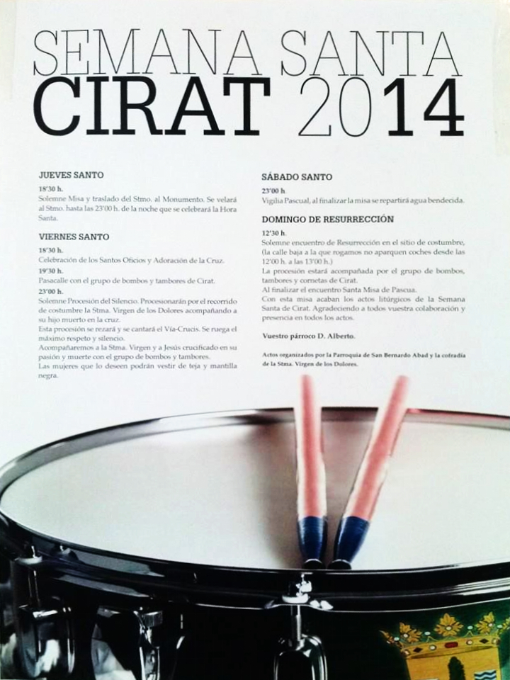 Semana Santa en Cirat 2014 Cirat